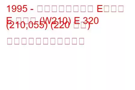 1995 - メルセデスベンツ Eクラス
E クラス (W210) E 320 (210,055) (220 馬力) の燃料消費量と技術仕様