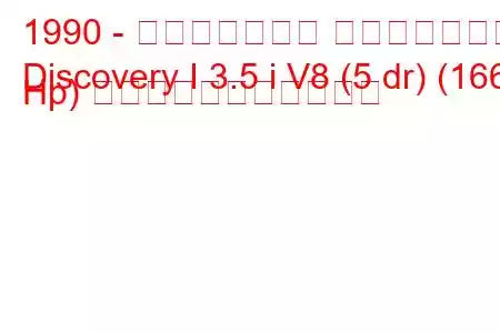 1990 - ランドローバー ディスカバリー
Discovery I 3.5 i V8 (5 dr) (166 Hp) の燃料消費量と技術仕様