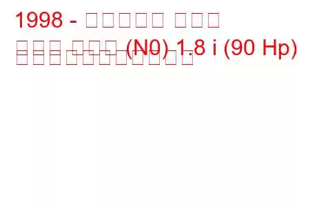 1998 - シトロエン クサラ
クサラ クーペ (N0) 1.8 i (90 Hp) の燃料消費量と技術仕様