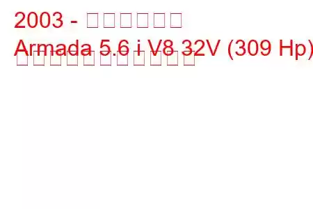 2003 - 日産アルマダ
Armada 5.6 i V8 32V (309 Hp) の燃料消費量と技術仕様