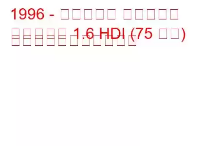 1996 - シトロエン ベルランゴ
ベルランゴ 1.6 HDI (75 馬力) の燃料消費量と技術仕様