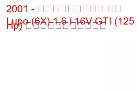 2001 - フォルクスワーゲン ルポ
Lupo (6X) 1.6 i 16V GTI (125 Hp) の燃料消費量と技術仕様