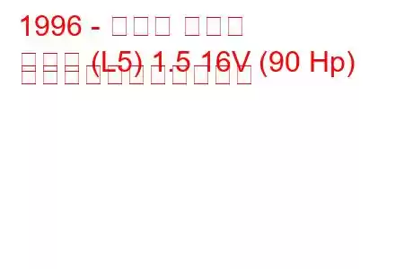 1996 - トヨタ パセオ
パセオ (L5) 1.5 16V (90 Hp) の燃料消費量と技術仕様