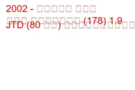 2002 - フィアット パリオ
パリオ ウィークエンド (178) 1.9 JTD (80 馬力) 燃料消費量と技術仕様