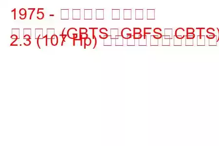 1975 - フォード タウナス
タウヌス (GBTS、GBFS、CBTS) 2.3 (107 Hp) の燃料消費量と技術仕様