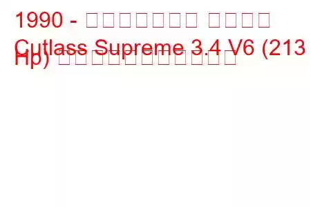 1990 - オールズモビル カトラス
Cutlass Supreme 3.4 V6 (213 Hp) の燃料消費量と技術仕様