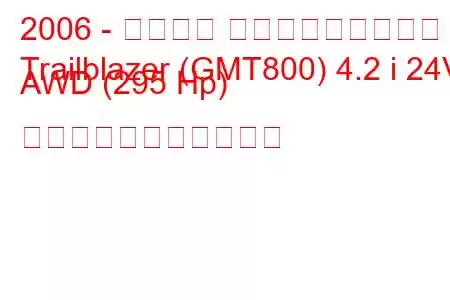 2006 - シボレー トレイルブレイザー
Trailblazer (GMT800) 4.2 i 24V AWD (295 Hp) の燃料消費量と技術仕様