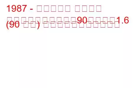 1987 - フィアット レガータ
レガタウィークエンド90すなわち1.6 (90 馬力) の燃料消費量と技術仕様