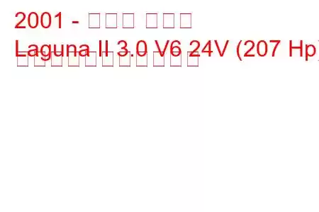 2001 - ルノー ラグナ
Laguna II 3.0 V6 24V (207 Hp) の燃料消費量と技術仕様