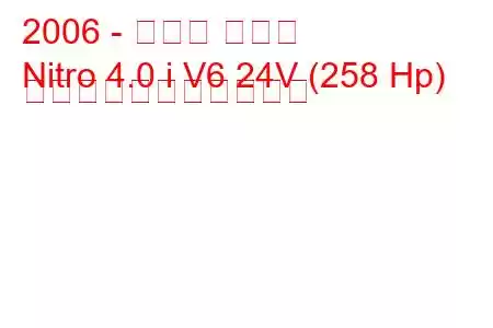 2006 - ダッジ ニトロ
Nitro 4.0 i V6 24V (258 Hp) の燃料消費量と技術仕様