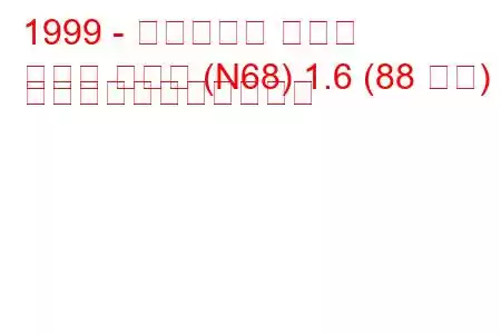 1999 - シトロエン クサラ
クサラ ピカソ (N68) 1.6 (88 馬力) の燃料消費量と技術仕様