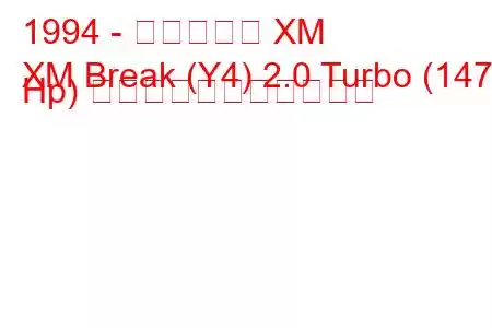 1994 - シトロエン XM
XM Break (Y4) 2.0 Turbo (147 Hp) の燃料消費量と技術仕様