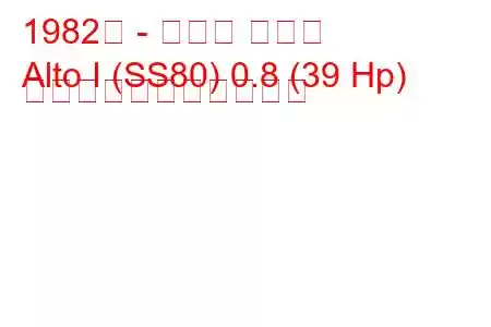 1982年 - スズキ アルト
Alto I (SS80) 0.8 (39 Hp) の燃料消費量と技術仕様