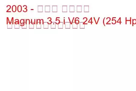 2003 - ダッジ マグナム
Magnum 3.5 i V6 24V (254 Hp) の燃料消費量と技術仕様