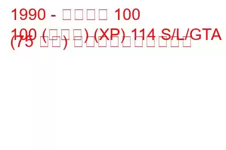 1990 - ローバー 100
100 (メトロ) (XP) 114 S/L/GTA (75 馬力) 燃料消費量と技術仕様