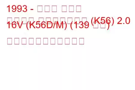 1993 - ルノー ラグナ
ラグーナ グランドツアー (K56) 2.0 16V (K56D/M) (139 馬力) の燃料消費量と技術仕様