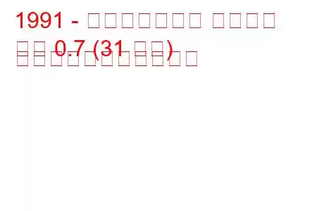 1991 - イノチェンティ スモール
小型 0.7 (31 馬力) の燃料消費量と技術仕様