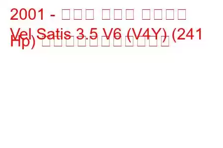 2001 - ルノー ヴェル サティス
Vel Satis 3.5 V6 (V4Y) (241 Hp) の燃料消費量と技術仕様