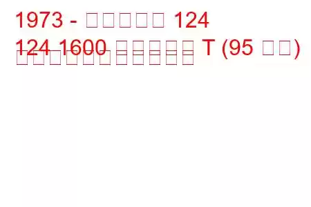 1973 - フィアット 124
124 1600 スペシャル T (95 馬力) の燃料消費量と技術仕様