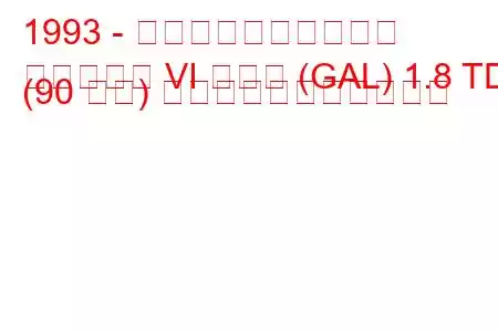 1993 - フォード・エスコート
エスコート VI ハッチ (GAL) 1.8 TD (90 馬力) の燃料消費量と技術仕様