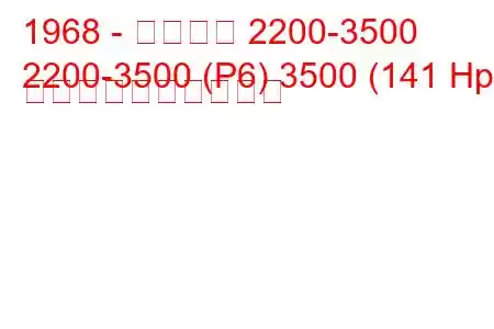 1968 - ローバー 2200-3500
2200-3500 (P6) 3500 (141 Hp) 燃料消費量と技術仕様