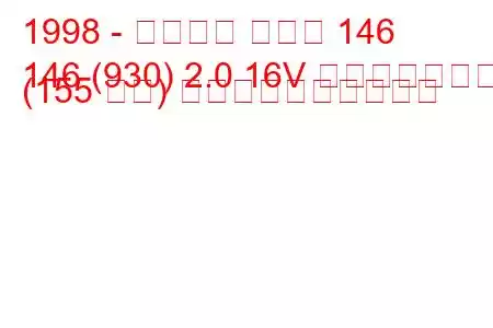 1998 - アルファ ロメオ 146
146 (930) 2.0 16V クドリフォリオ (155 馬力) 燃料消費量と技術仕様