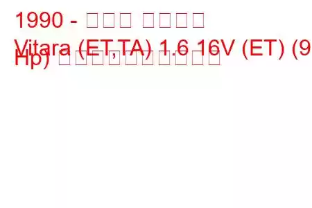 1990 - スズキ ビターラ
Vitara (ET,TA) 1.6 16V (ET) (97 Hp) 燃料消費量と技術仕様