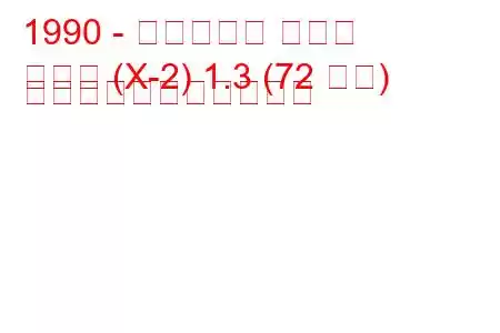 1990 - ヒュンダイ ポニー
ポニー (X-2) 1.3 (72 馬力) の燃料消費量と技術仕様