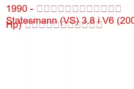 1990 - ホールデン・ステイツマン
Statesmann (VS) 3.8 i V6 (200 Hp) の燃料消費量と技術仕様