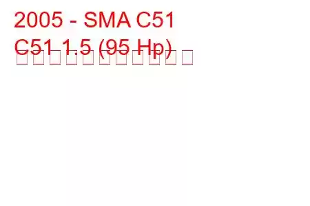 2005 - SMA C51
C51 1.5 (95 Hp) の燃料消費量と技術仕様