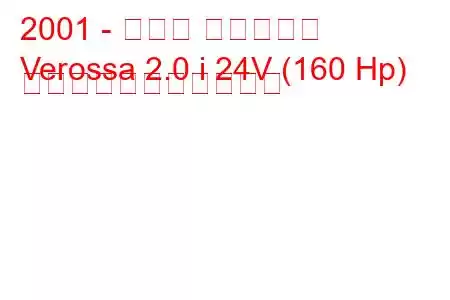2001 - トヨタ ヴェロッサ
Verossa 2.0 i 24V (160 Hp) の燃料消費量と技術仕様