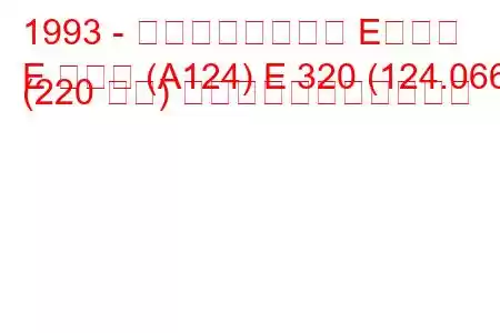 1993 - メルセデスベンツ Eクラス
E クラス (A124) E 320 (124.066) (220 馬力) の燃料消費量と技術仕様