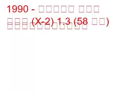 1990 - ヒュンダイ ポニー
ポニー (X-2) 1.3 (58 馬力) の燃料消費量と技術仕様