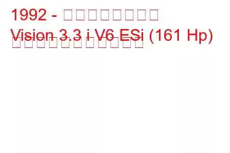 1992 - イーグルビジョン
Vision 3.3 i V6 ESi (161 Hp) の燃料消費量と技術仕様