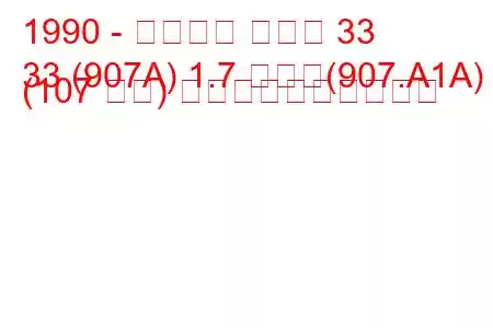 1990 - アルファ ロメオ 33
33 (907A) 1.7 つまり(907.A1A) (107 馬力) 燃料消費量と技術仕様