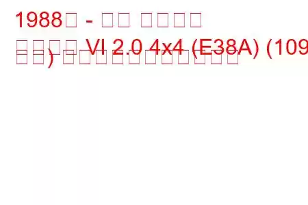 1988年 - 三菱 ギャラン
ギャラン VI 2.0 4x4 (E38A) (109 馬力) の燃料消費量と技術仕様