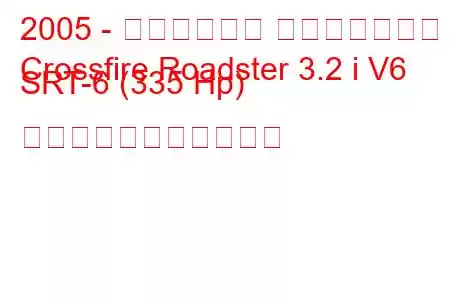 2005 - クライスラー クロスファイア
Crossfire Roadster 3.2 i V6 SRT-6 (335 Hp) の燃料消費量と技術仕様