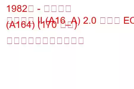 1982年 - 三菱札幌
サッポロ II (A16_A) 2.0 ターボ ECi (A164) (170 馬力) の燃料消費量と技術仕様