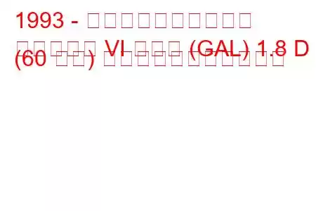 1993 - フォード・エスコート
エスコート VI ハッチ (GAL) 1.8 D (60 馬力) の燃料消費量と技術仕様