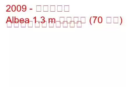 2009 - フィアット
Albea 1.3 m ジェット (70 馬力) の燃料消費量と技術仕様