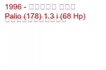 1996 - フィアット パリオ
Palio (178) 1.3 i (68 Hp) の燃料消費量と技術仕様