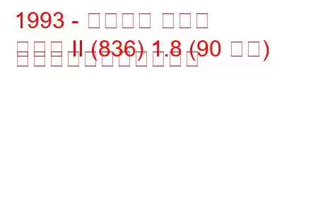 1993 - ランチア デルタ
デルタ II (836) 1.8 (90 馬力) の燃料消費量と技術仕様