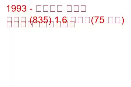 1993 - ランチア デドラ
デドラ (835) 1.6 つまり(75 馬力) 燃料消費量と技術仕様