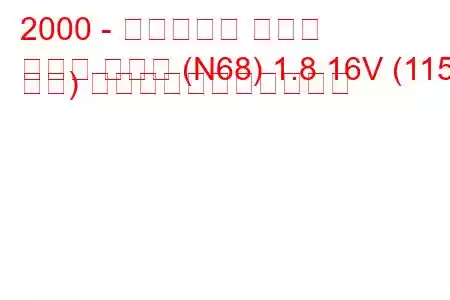 2000 - シトロエン クサラ
クサラ ピカソ (N68) 1.8 16V (115 馬力) の燃料消費量と技術仕様