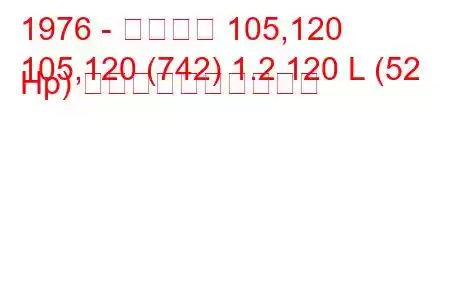 1976 - シュコダ 105,120
105,120 (742) 1.2 120 L (52 Hp) 燃料消費量と技術仕様