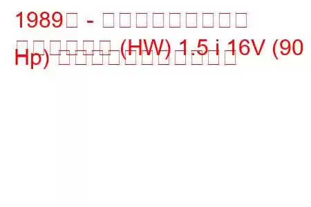 1989年 - ホンダコンチェルト
コンチェルト (HW) 1.5 i 16V (90 Hp) の燃料消費量と技術仕様