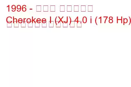 1996 - ジープ チェロキー
Cherokee I (XJ) 4.0 i (178 Hp) の燃料消費量と技術仕様