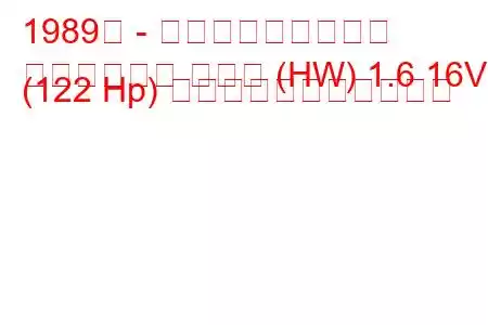 1989年 - ホンダコンチェルト
コンチェルト ハッチ (HW) 1.6 16V (122 Hp) の燃料消費量と技術仕様