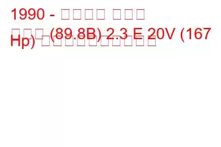 1990 - アウディ クーペ
クーペ (89.8B) 2.3 E 20V (167 Hp) 燃料消費量と技術仕様