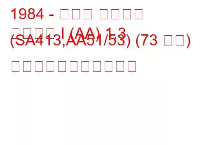 1984 - スズキ スイフト
スイフト I (AA) 1.3 (SA413,AA51/53) (73 馬力) の燃料消費量と技術仕様